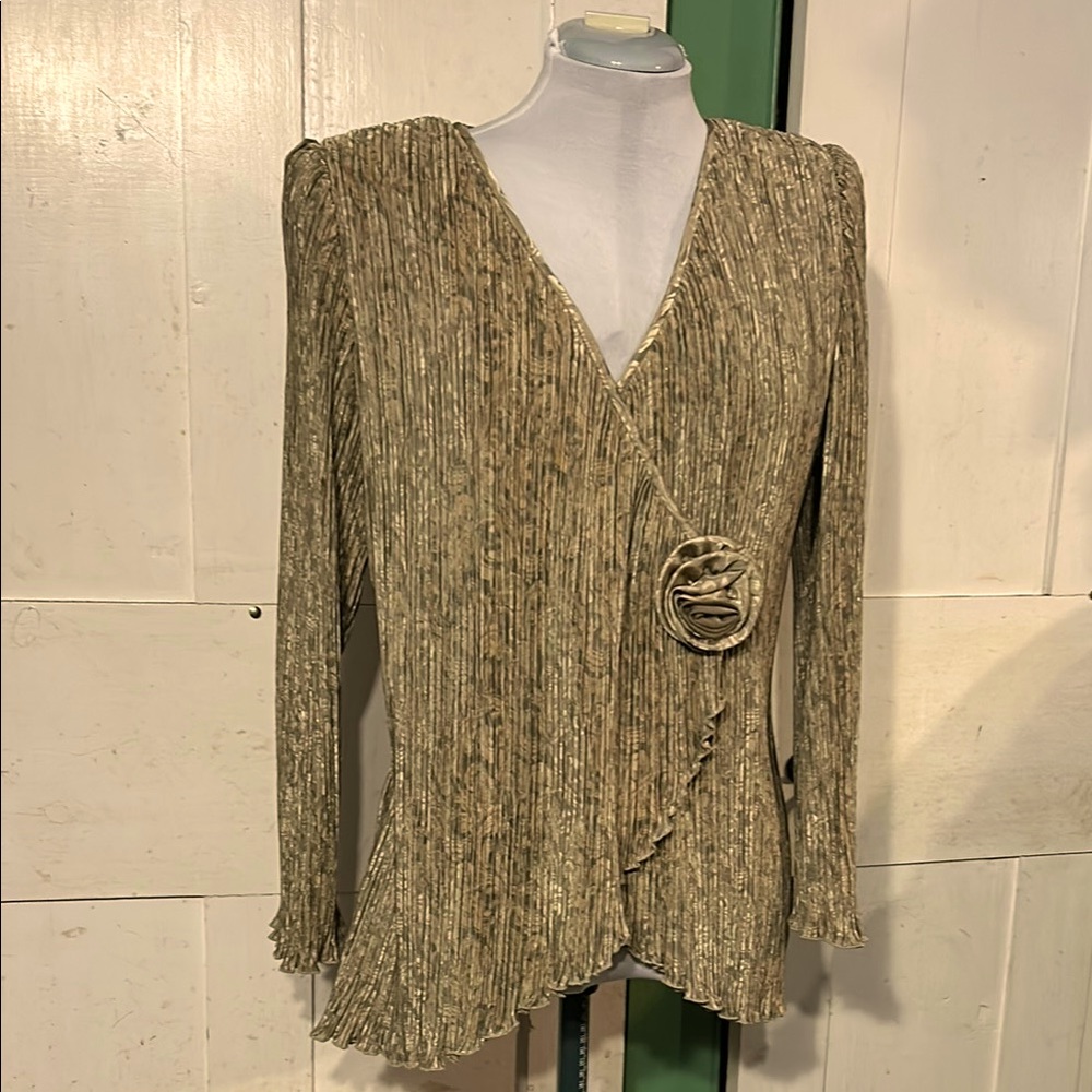 EC Vintge Cattiva New York Blouse Shacket Jacket Sz 8 USA Made ILGWU Eveningwear